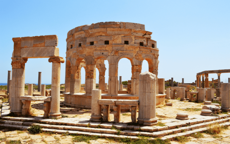 The ancient ruins of Leptis Magna